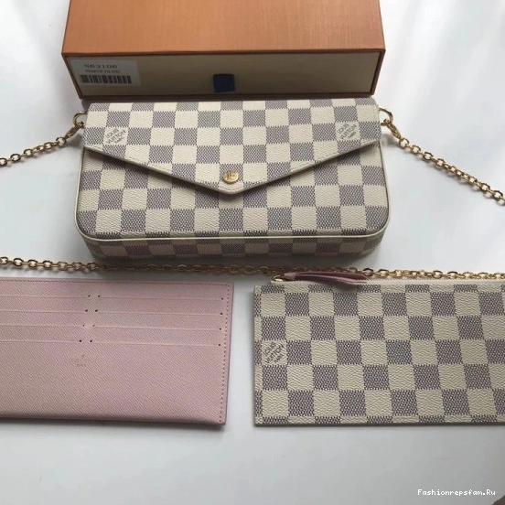 FS CHEAP Vuitton Louis Damier Bag Felicie N63106 Pochette 0810